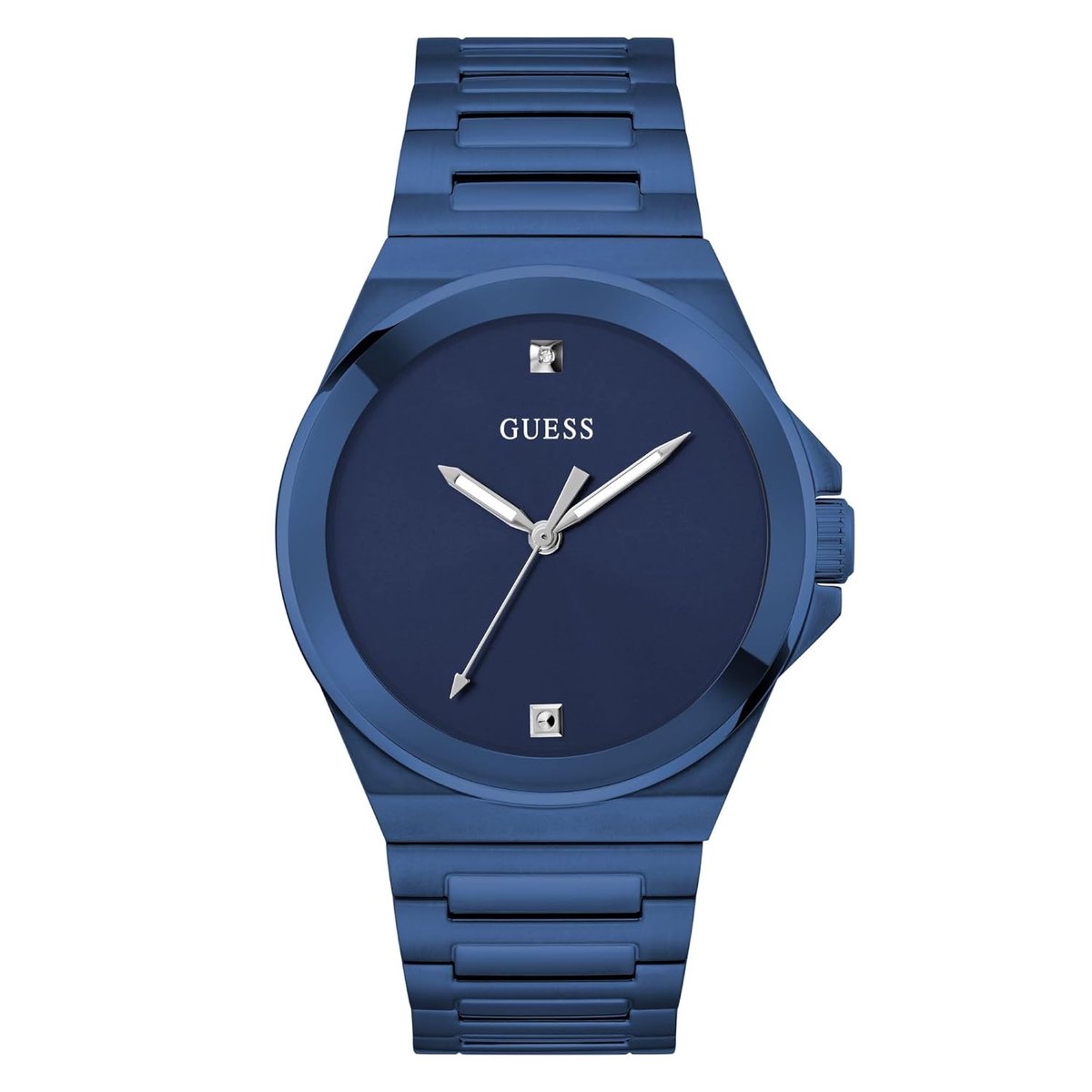 Guess Vinyl GW0833G1 Horloge - Staal - Blauw - Ø 44 mm