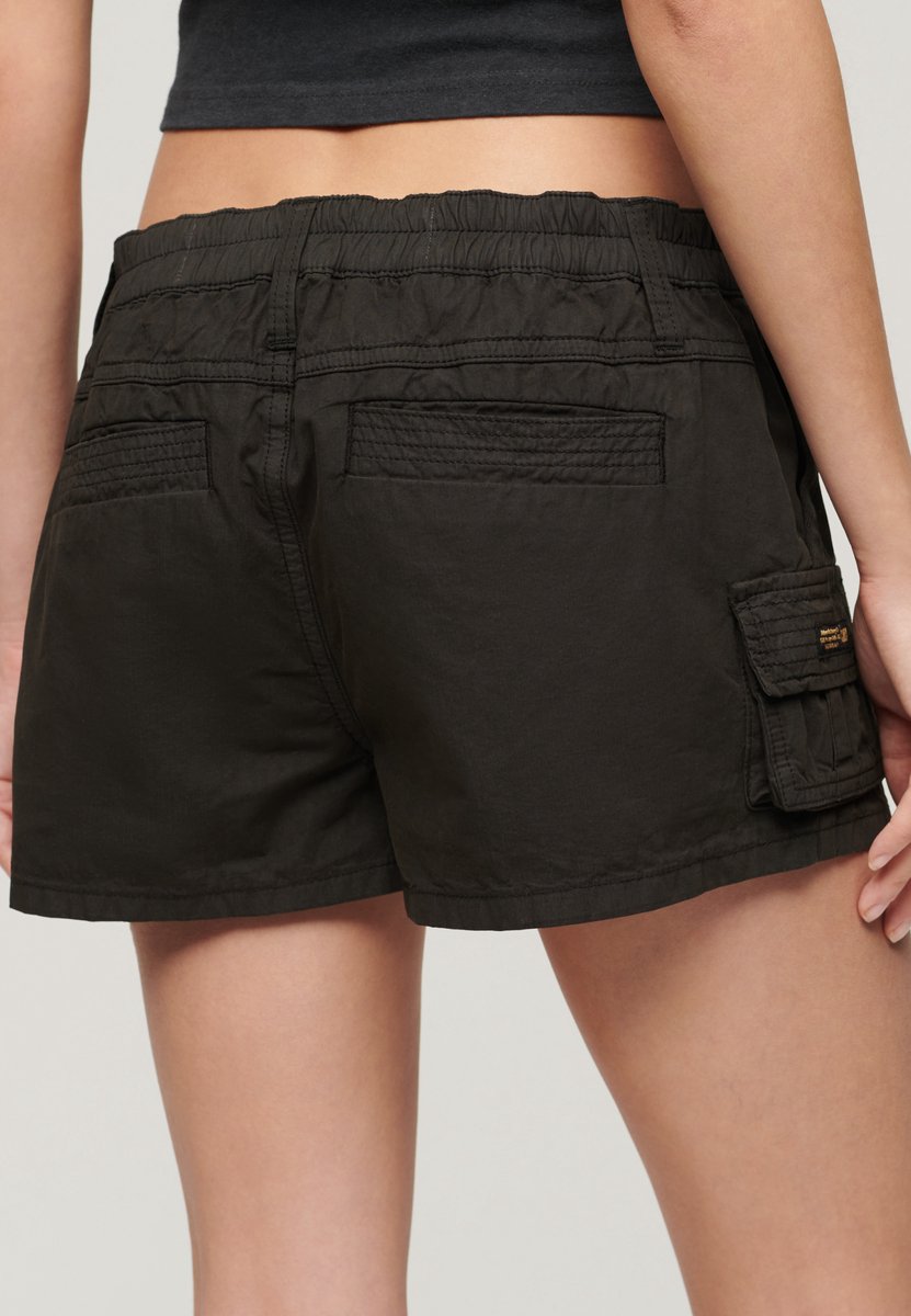 Superdry Vintage Utility Cargo Shorts L Vrouw Zwart