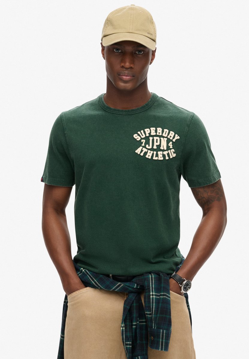 Superdry Vintage Athletic T-shirt met korte mouwen Heren T-shirts Groen