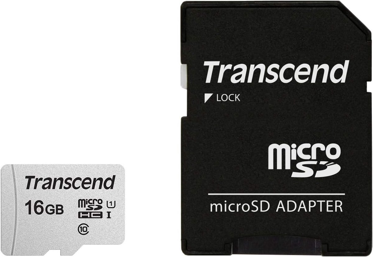 16GB microSDHC Kaart met Adapter - Klasse 10, UHS-I U1, 95/10 MB/s