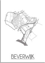 DesignClaud Beverwijk Plattegrond poster A3 poster (29,7x42 cm)