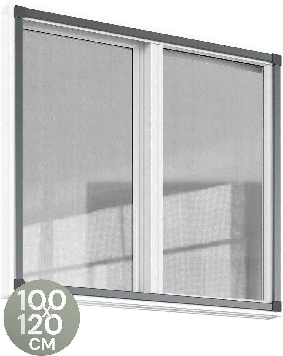 O'DADDY® Raamhor - 100x120 cm - Aanpasbaar Vliegengaas - Glasvezel - Horrengaas - Insectenhor - Veelzijdig en Gemakkelijk te Monteren - Zwart