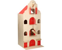 Playwood - Houten Pakhuis / Grachtenpand klein; hoogte 67 CM