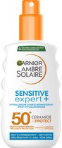 Garnier Ambre Solaire Sensitive Expert+ Hypoallergene Zonnebrand Spray SPF50+ - voor de Gevoelige Huid met Ceramide Protect - 150 ML