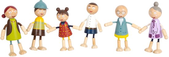 Small Foot - Houten Poppenhuis Familie Buigbaar, 6st.