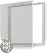 O'DADDY® Moustiquaire Magnétique pour Fenêtre - 130x150 cm - Moustiquaire Ajustable - Processus d'Installation Facile - Maille de Moustiquaire - Durable et Polyvalent - Bordure Blanche Élégante avec Maille Noire