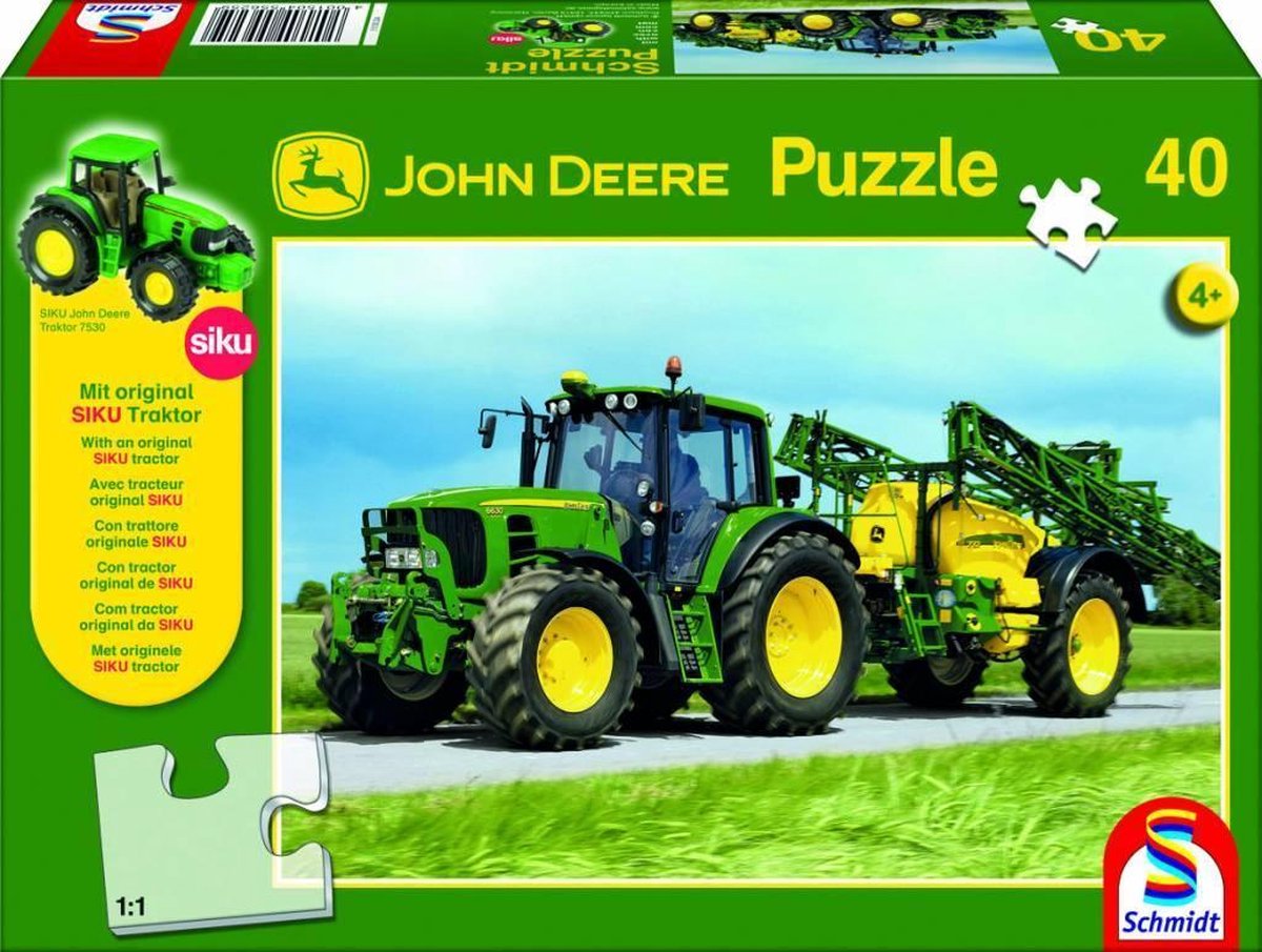 Schmidt Spiele John Deere: Traktor 6630 mit Feldspritze Jeu de puzzle 40  pièce(s)