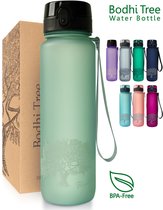 Bodhi Tree® Waterfles 1 Liter - Drinkfles 100% Lekvrij - BPA vrij - Fruit Filter - Waterflessen Drinkflessen Volwassenen - Groen - Moss Green