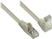Câble réseau S-Impuls S / FTP CAT6 Gigabit coudé / droit / gris - 5 mètres