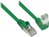 Câble réseau S-Impuls S / FTP CAT6 Gigabit coudé / droit / vert - 1 mètre