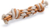 Beeztees Puppy Dental Touw Foz - Hondenspeelgoed - TPR/Katoen - Beige/Bruin - 30x4,5x4,5 cm