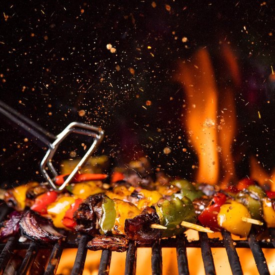 Boretti barbecue grillrooster zwart 42 x 28 x 2 cm