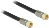 DeLOCK Premium F (m) - F (m) coaxkabel / recht - zwart - 3 meter