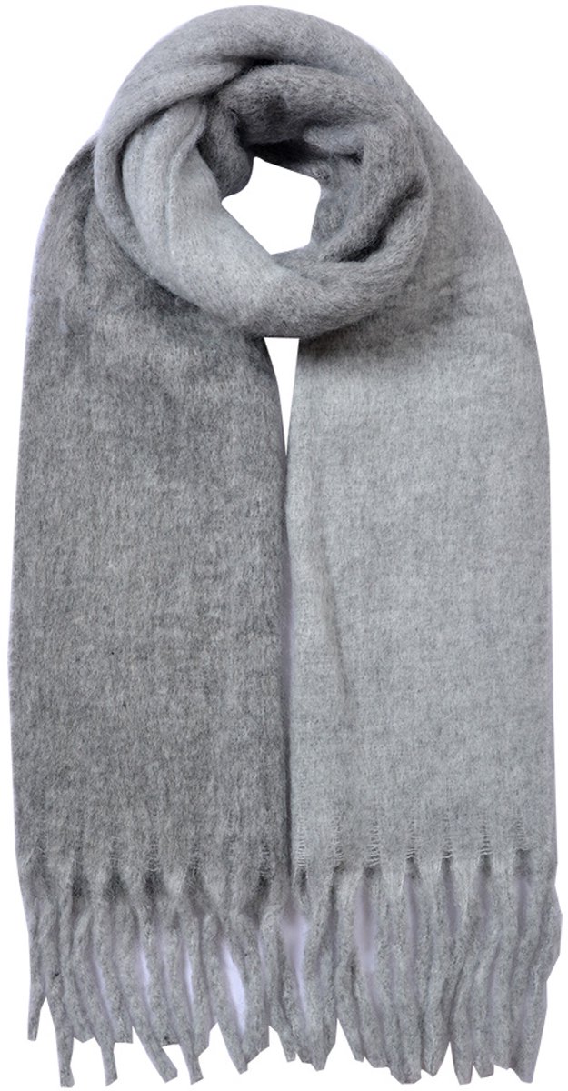 Clayre & Eef Wintersjaal Dames 40x240 cm Grijs