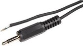 BKL 3,5mm Jack (m) mono audio kabel met o eind / zwart - 1,8 meter