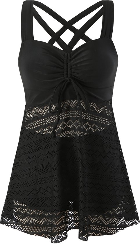 Maillot de bain deux pièces élégant en dentelle Plus nu pour femmes, grande taille, amincissant, couleur Minceur , avec coussinet de poitrine sans support en acier