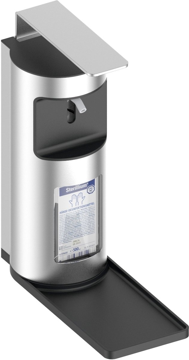 Keuco Plan - Zeep-/desinfectiemiddeldispenser, 500 ml, wandmontage, zilver/zwart 34954170100