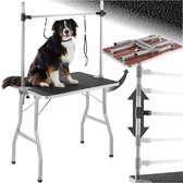 tectake® - Trimtafel met twee lussen - Trimtafel voor honden/katten - Opvouwbaar, met krasbestendig rubberen oppervlak