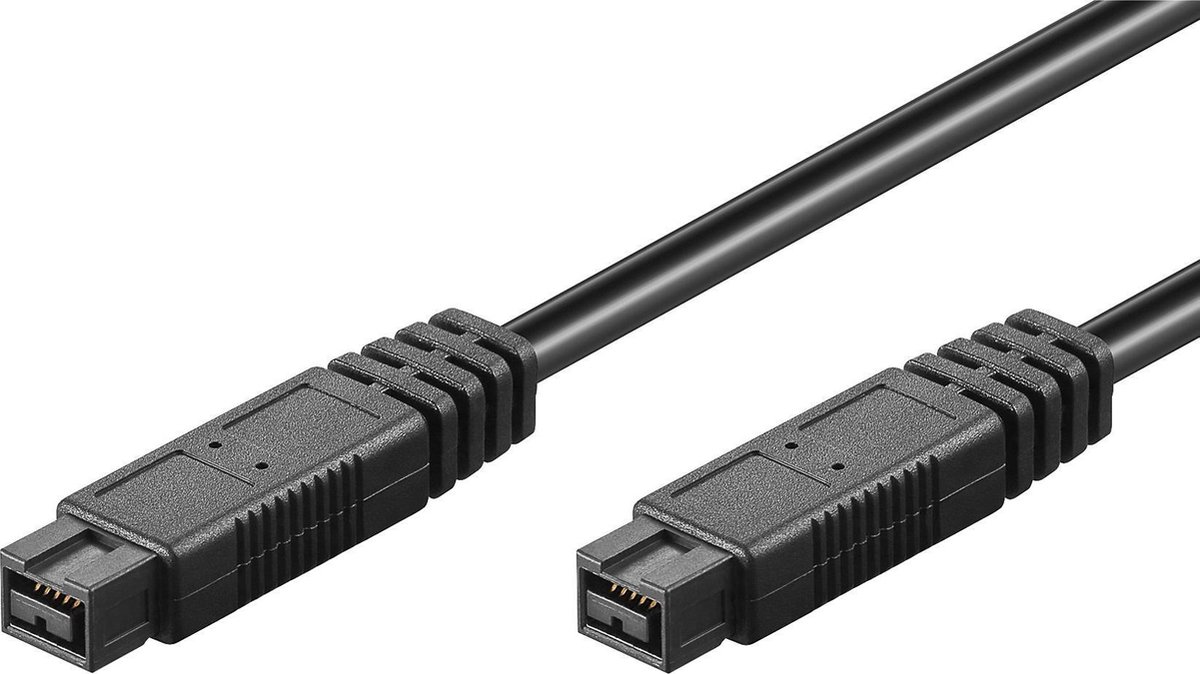 FireWire 800 kabel met 9-pins - 9-pins connectoren / zwart - 3 meter