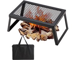 Opvouwbare Kampvuurbarbecue, 45.8 x 30.5 x 20.5 cm, Hoogwaardig Staal, Met Opbergtas, Max. 300°C Bestand, 6 kg Draagvermogen