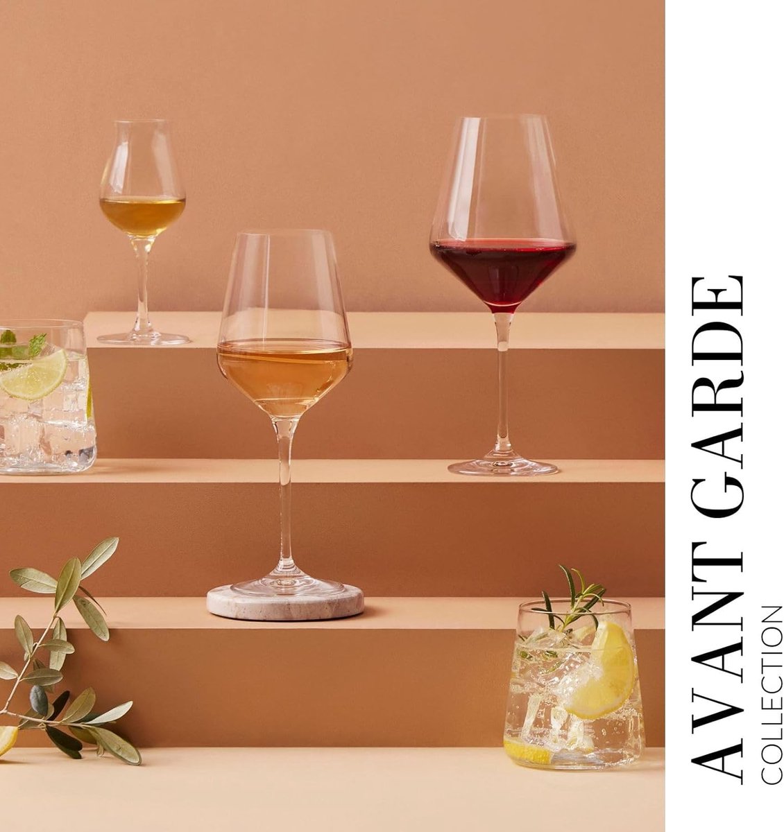 Krosno Rodewijnglazen met steel | Elegant design | Set van 4 | 500 ml