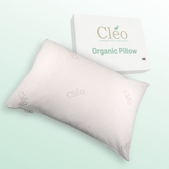 Oreiller Cléo en latex naturel - Ajustable, ergonomique et vegan - parfait pour les personnes dormant sur le dos, sur le côté et sur le ventre - Rechargeable et ajustable à la taille