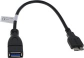 S-Impuls USB Micro B (m) naar USB-A (v) OTG adapter - USB3.0 - tot 0,9A / zwart - 0,20 meter