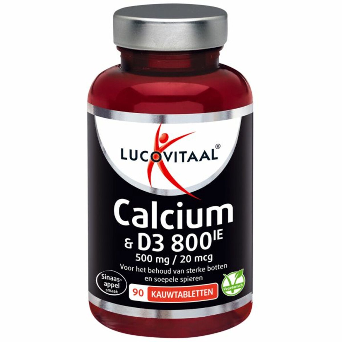 Lucovitaal Calcium 500mg + D3 20 mcg Kauwtabletten - 3 x 90 kauwtabletten - Voordeelverpakking