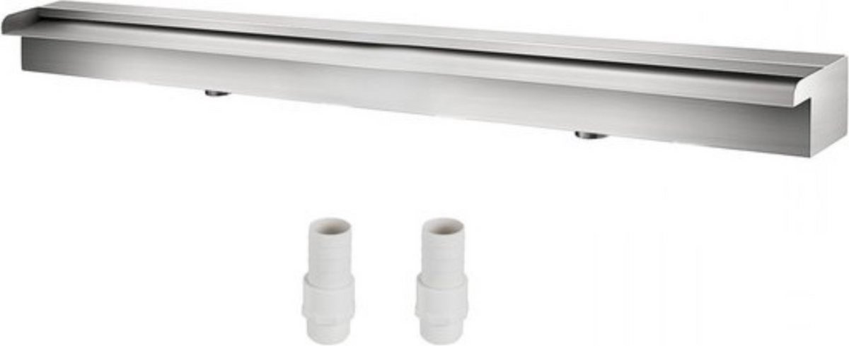 Zwembad fontein - 59CM - Waterval - RVS - Binnen en buiten - Met Connector Slang Klem PTFE Tape