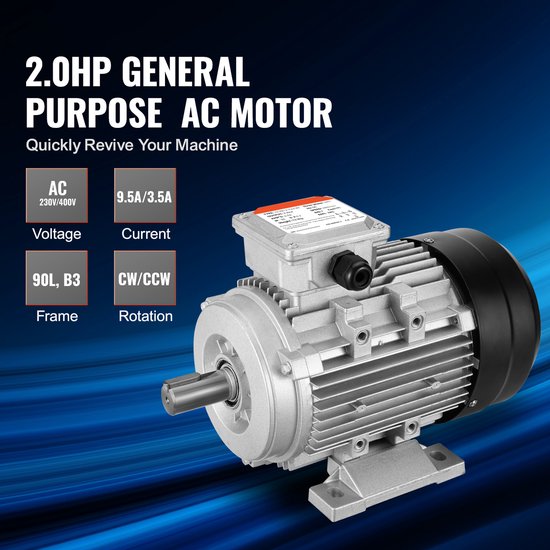 Moteur électrique 0,75 KW/1 CV, 3000 tr/min, 230/400V, HA 71, B5, IE1