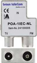 Répartiteur Braun Telecom RTV POA 1 IEC-NL avec 2 sorties / 5-2000 MHz (Horizon Box)