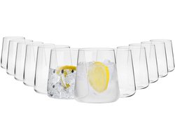KROSNO | Water Sap Drinkglazen | Set van 12 stuks - 430 ml | Avant-Garde Collectie | Kristalglas | Perfect voor Thuis, Restaurants en Feesten | Vaatwasser Veilig