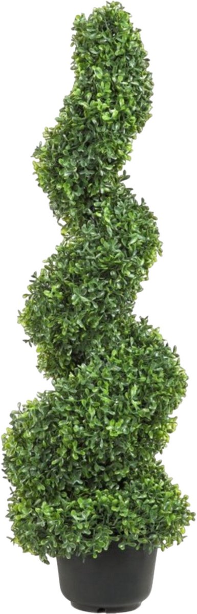 Sans margue Kunstbuxus - Buxusboom Set van 2 - 122cm Hoog - Voor Binnen en Buiten - Incl. Reservebladeren Green