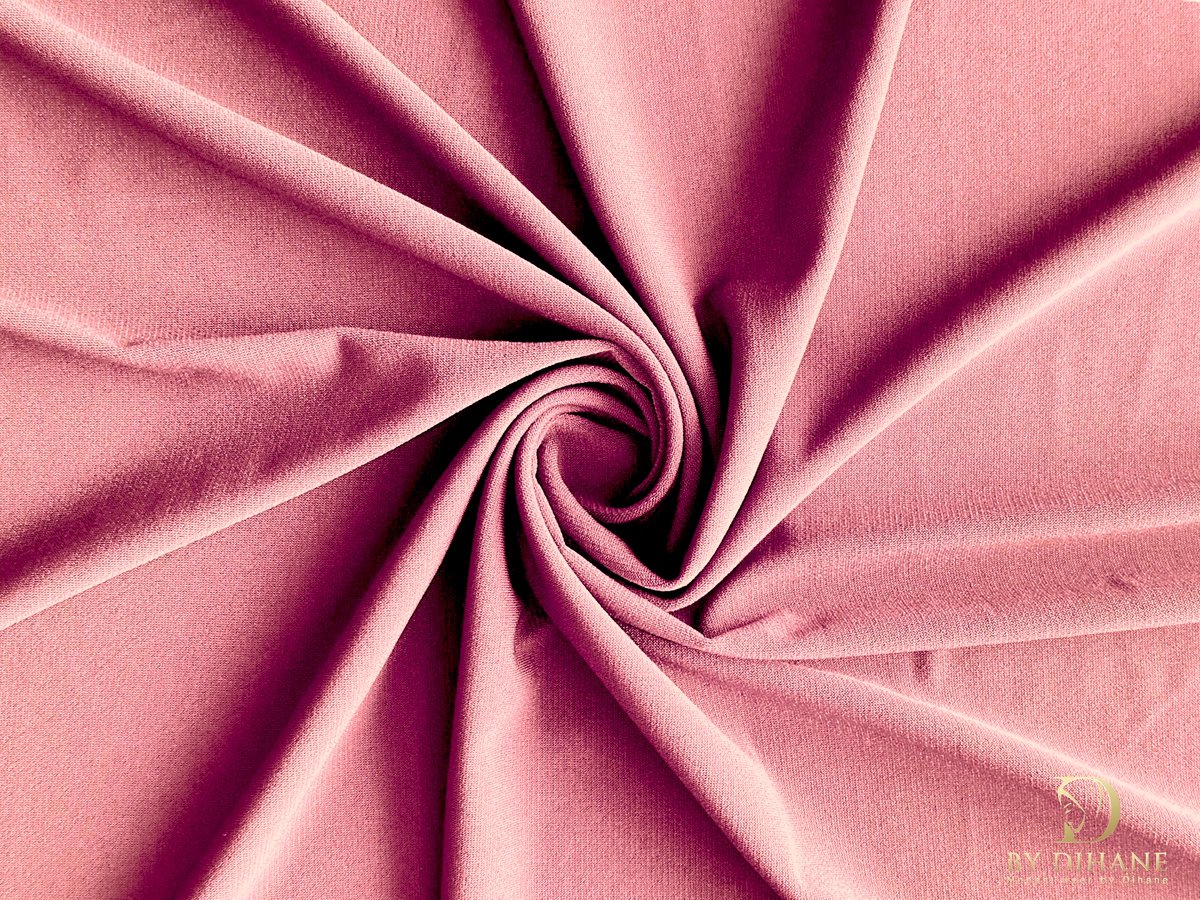 By Dihane: 100% Katoen Hoofddoek - Hijab - Katoen Jersey - Hijaab - Sjaal - Turban - Dames Hoofddoek - Islamitisch Hoofddeksel - 190cm x 70cm- Kleur Coral Rose