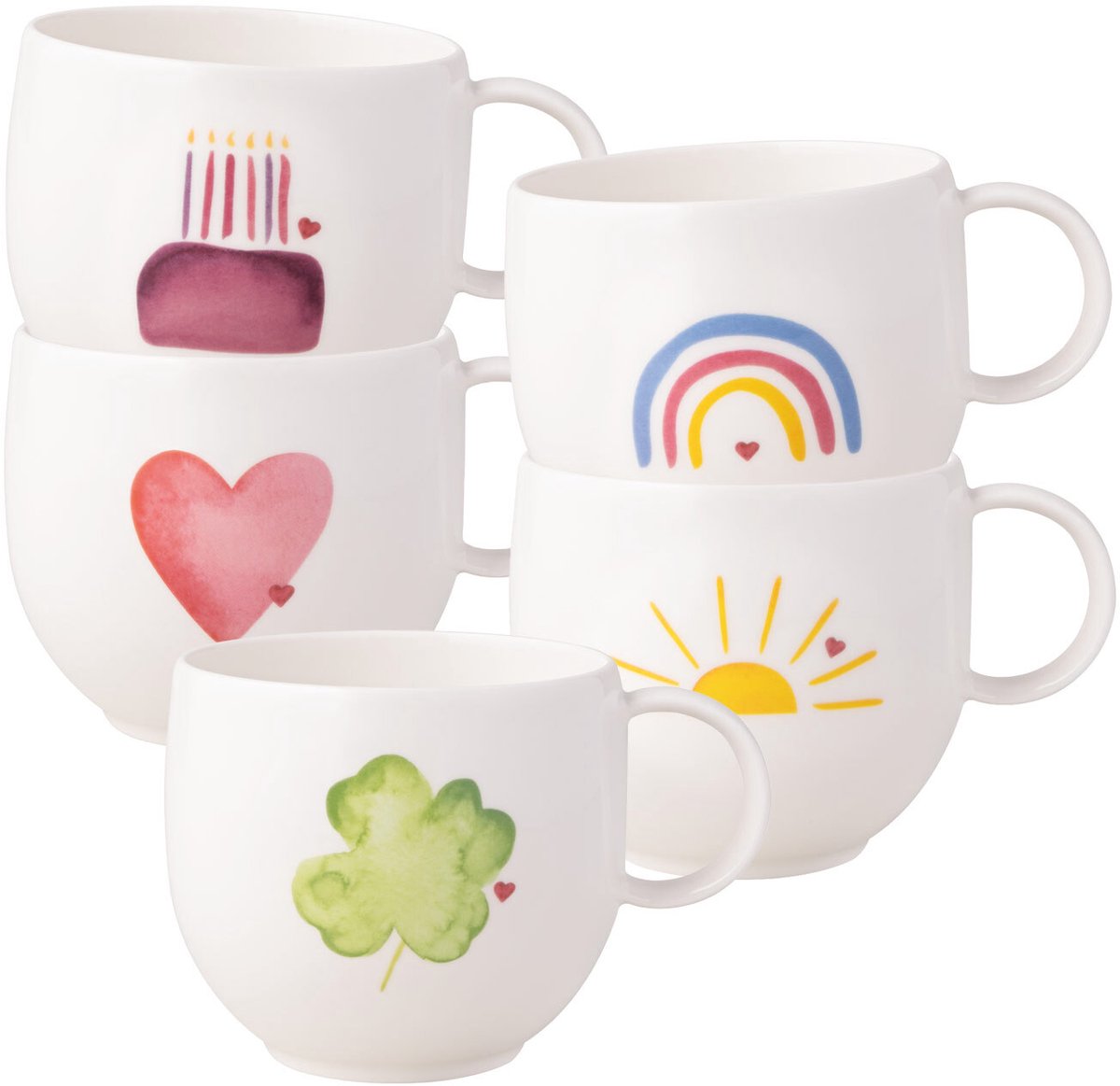 Henkelbecher With Love 290 ml Set van 5
