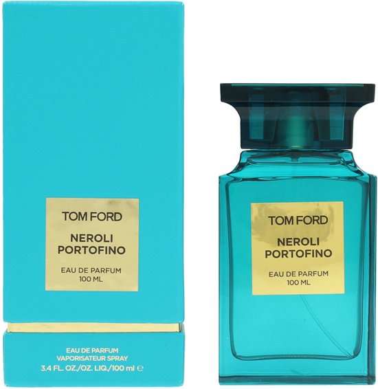 Tom Ford Neroli Portofino eau de parfum 100 ml in een turquoise doos.