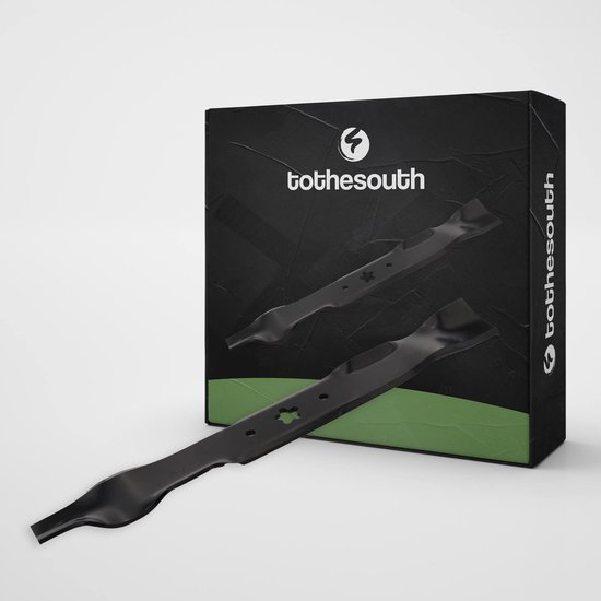 2x To the South® 49 cm Mulchmes geschikt voor Husqvarna, Elextrolux & AYP - 38 inch / 97cm maaidek - set van 2 messen van Merkloos	 — afbeelding 5