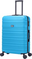 BlockTravel - reiskoffer - L - met dubbele wielen - 95 liter - inbouw TSA slot - lichtgewicht - blauw