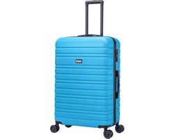 BlockTravel BlockTravel® Reiskoffer Groot 95 Liter - Grote Koffer met Wielen - Ruimbagage Koffer XL - TSA-slot - 4 Spinner Wielen - Lichtgewicht Valies - Blauw