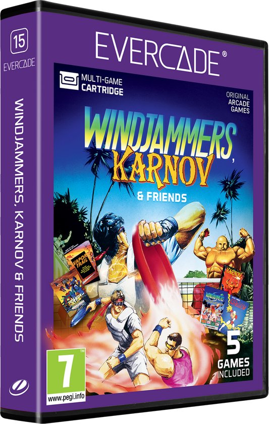 Evercade Cardridge - Windjammer, Karnov & Friends
