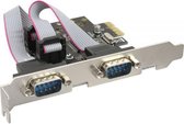 InLine seriële RS232 PCI-Express kaart met 2 9-pins SUB-D poorten