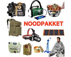 Nometa Noodpakket | Wees Voorbereid | Gasfornuis - Alcohol Kachel - Survival Kit - Noodfluitje - Noodradio - Zonnepaneel - EN MEER!