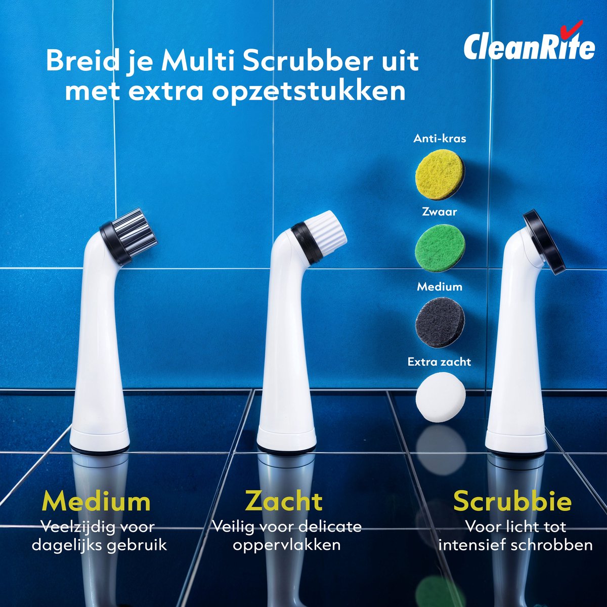 Elektrische Schoonmaakborstel Multi Scrubber - Mega Voordeelpakket