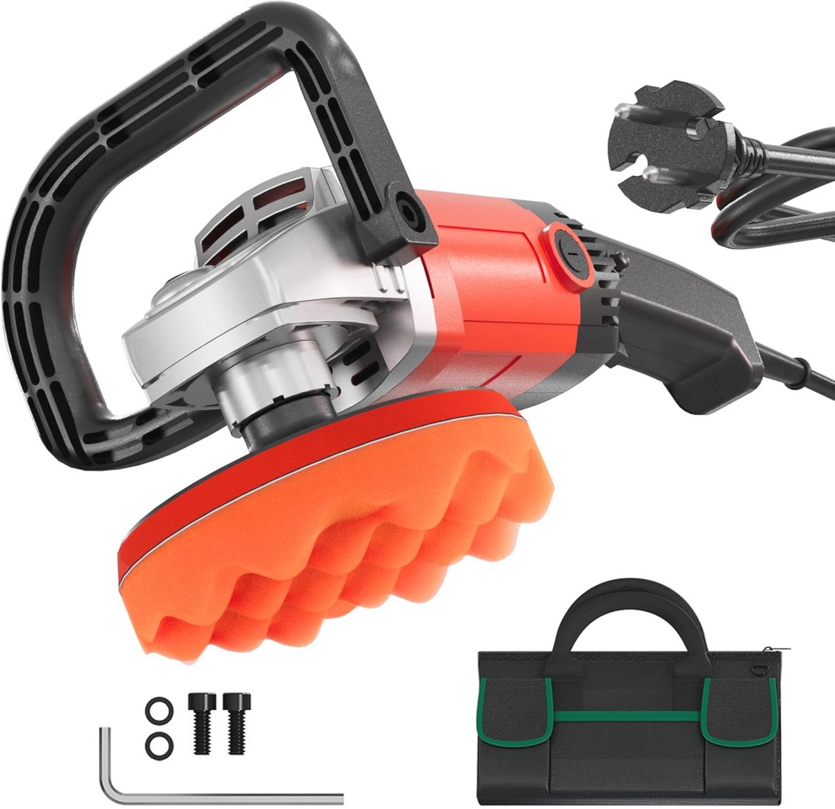 Polijstmachine 1200W met opbergtas - slijpmachine met 6 snelheden tot 3000 omw/min