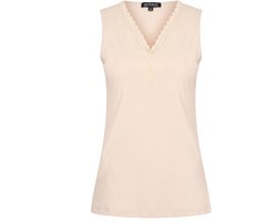Mi Piace - Travel Stof - Kanten Top - maten: S , M , L , XL en XXL - Kleuren: Kit , Zwart , Wit en Oranje
