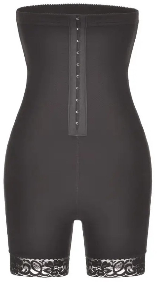 Go Go Gadget - High waist - Body shaper - Shapewear - Corrigerend - Body - Corset - Kant randje - Maat L - Zwart