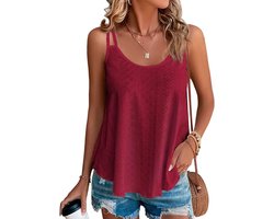 Tanktop dames zomer top sexy mouwloos T-shirt nieuw spaghetti cami bovenstuk zomermode shirt ronde hals blouses basic tops XL