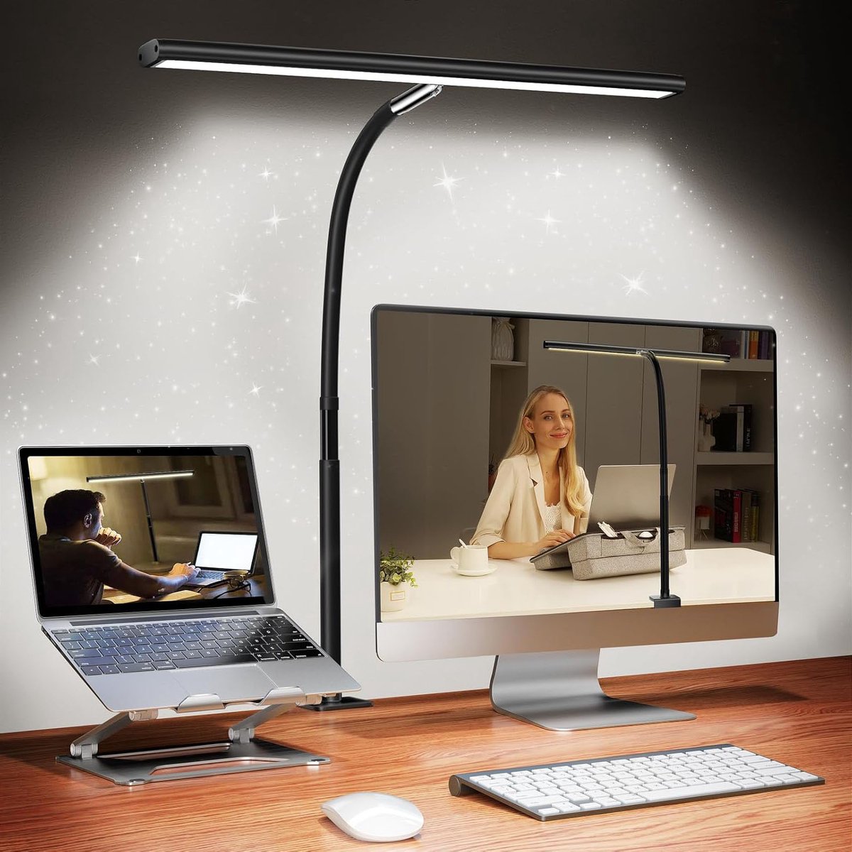 RS Goods LED-bureaulamp met klem en dimfunctie