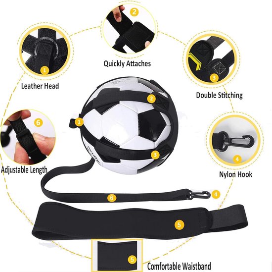 Trainingsset voor Voetbalvaardigheden - Verbeter Controle en Precisie met deze Trainingsriem voor Kinderen en Volwassenen van Merkloos — afbeelding 3