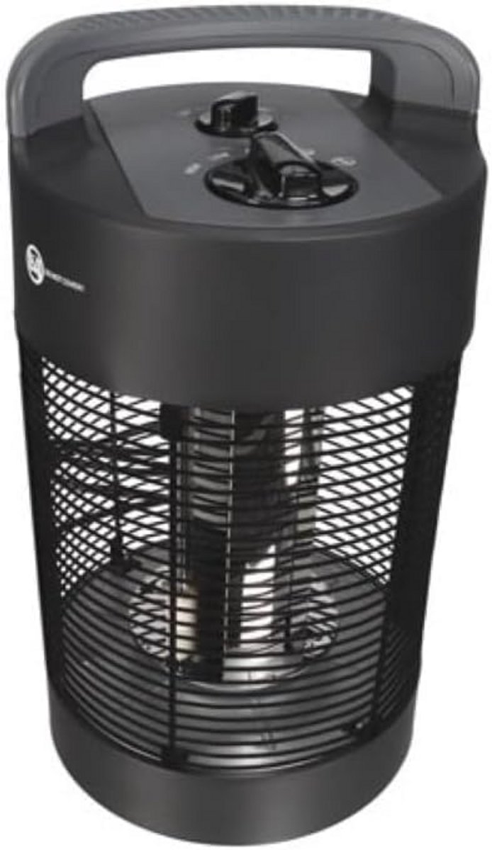 Mobiele terrasverwarmer met kantelbeveiliging, 700 W, carbon, oscillerend, plensdicht, 2 warmteniveaus